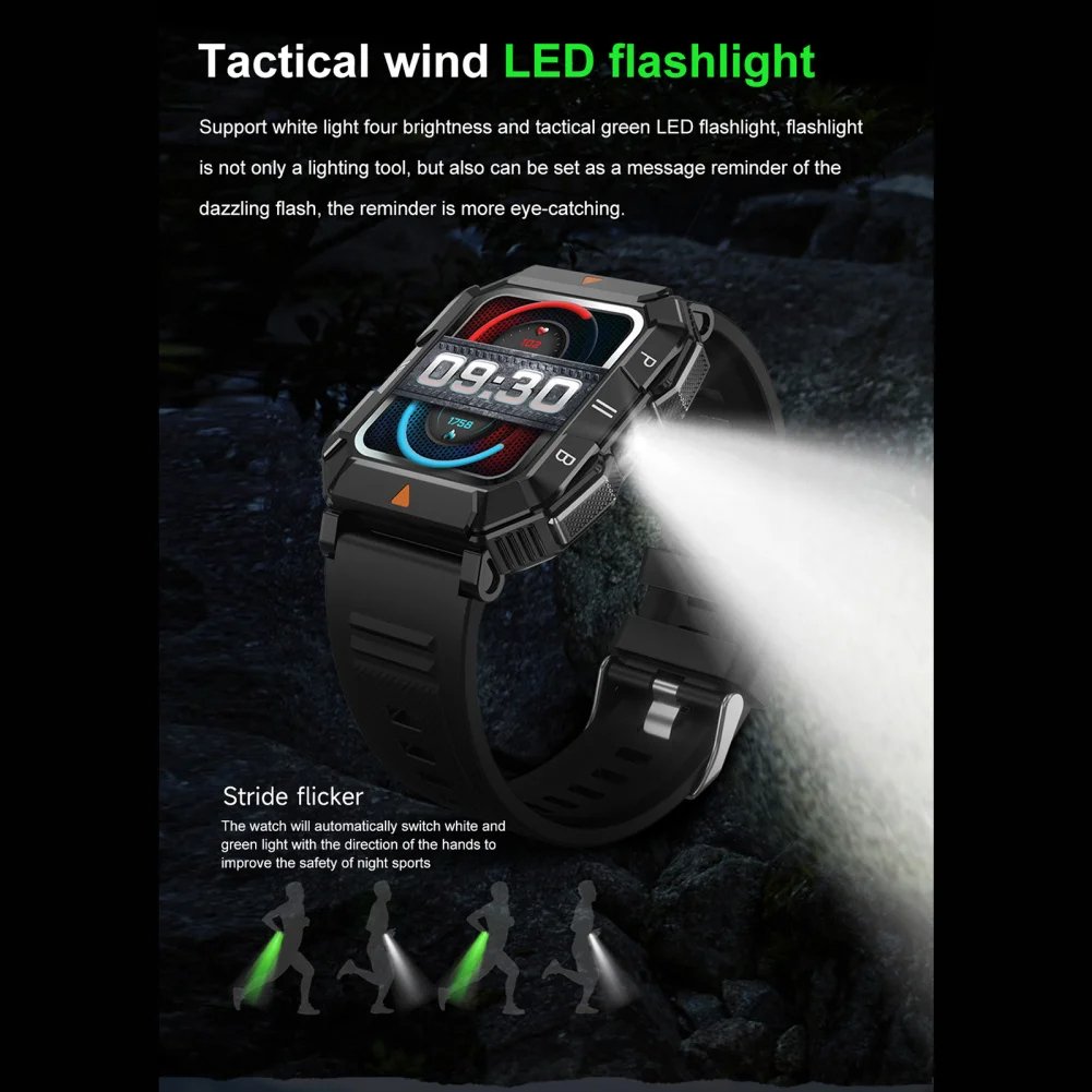 Trending Electronics with Flashlight Waterproof Sleep Monitor Sport Smart Watch for Apple BT Call Fitness Tracker Smartwatches